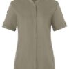 KY135 - Veste femme cheffe cuisinier manches courtes Bio - Ak. Custom Clothting Solutions