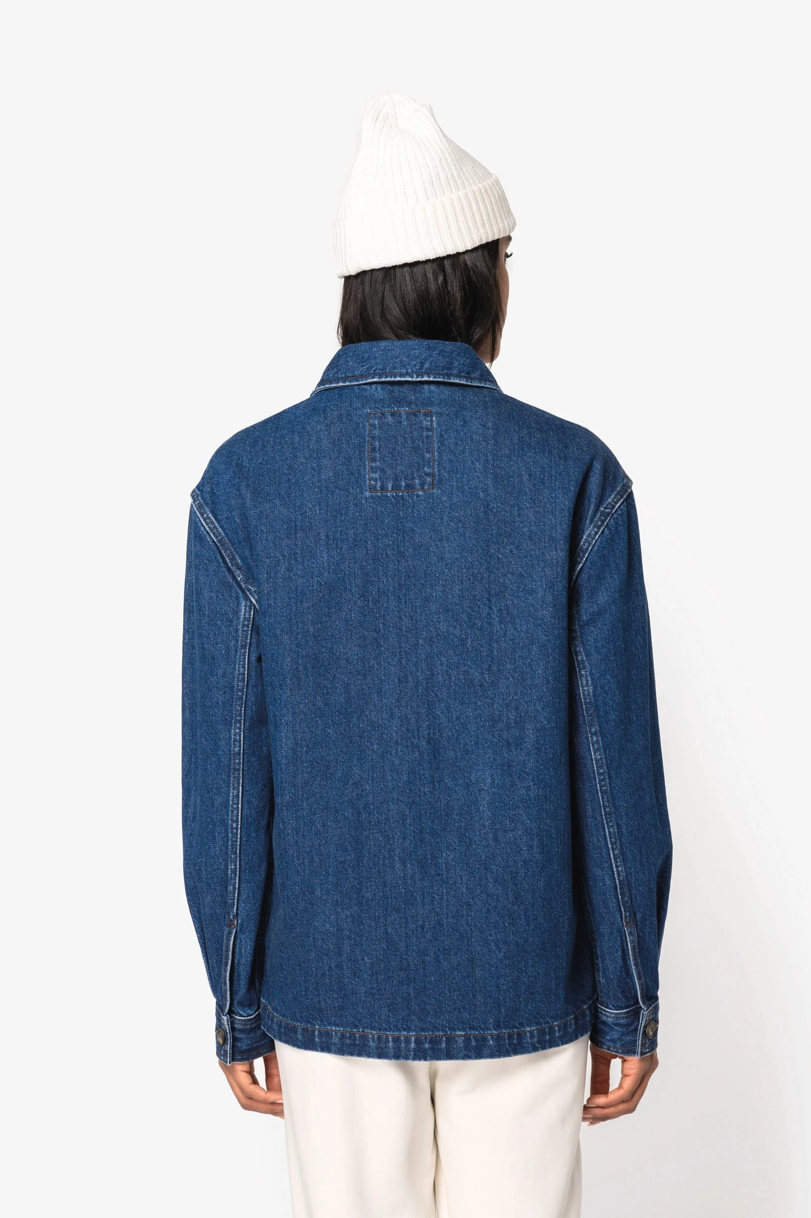 NS614 - Veste en jean écoresponsable à épaules tombantes unisexe – Image 5