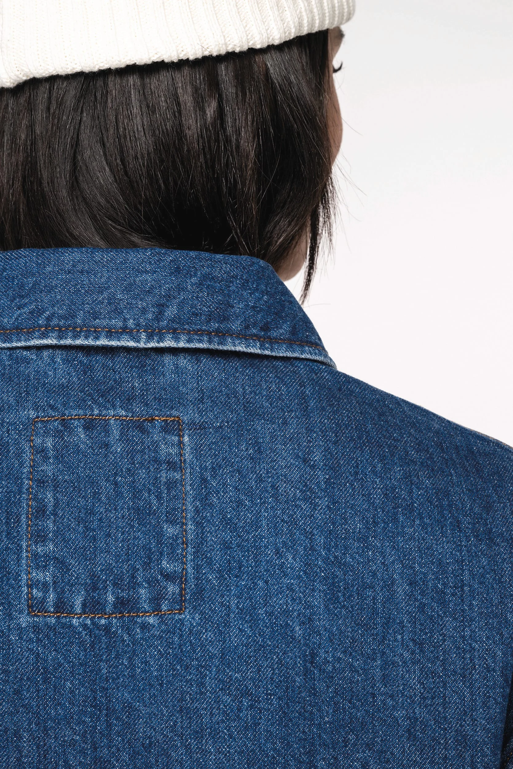 NS614 - Veste en jean écoresponsable à épaules tombantes unisexe – Image 8