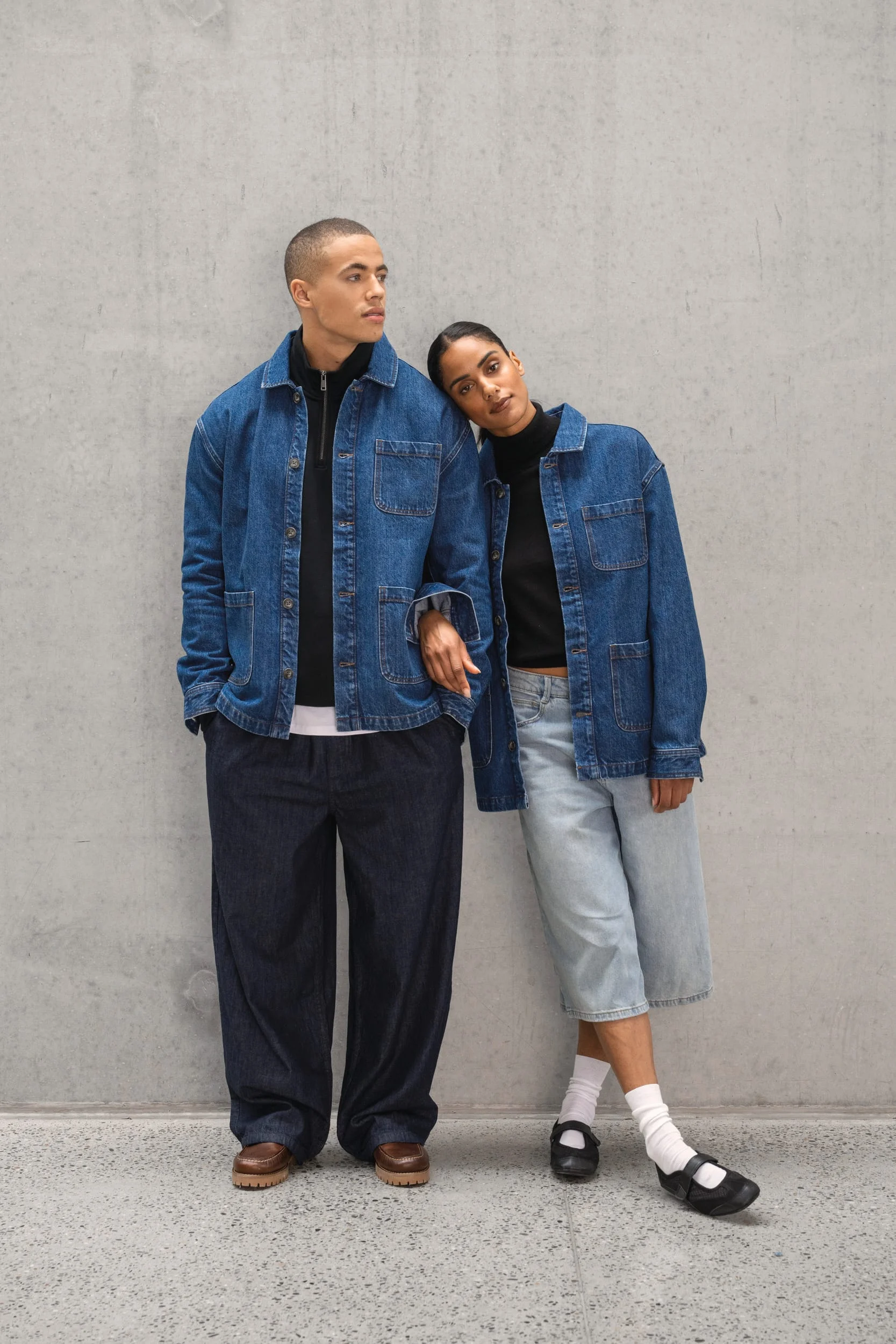 NS614 - Veste en jean écoresponsable à épaules tombantes unisexe – Image 6