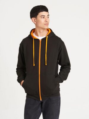 JH053 - Sweat à capuche zippé universitaire