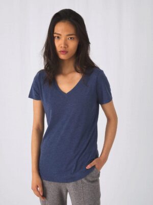 CGTW058 - T-shirt Triblend col V Femme