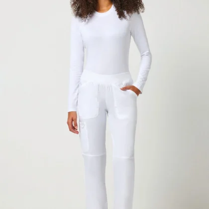 CHWWE110 - Pantalon cargo à taille moyenne à enfiler femme