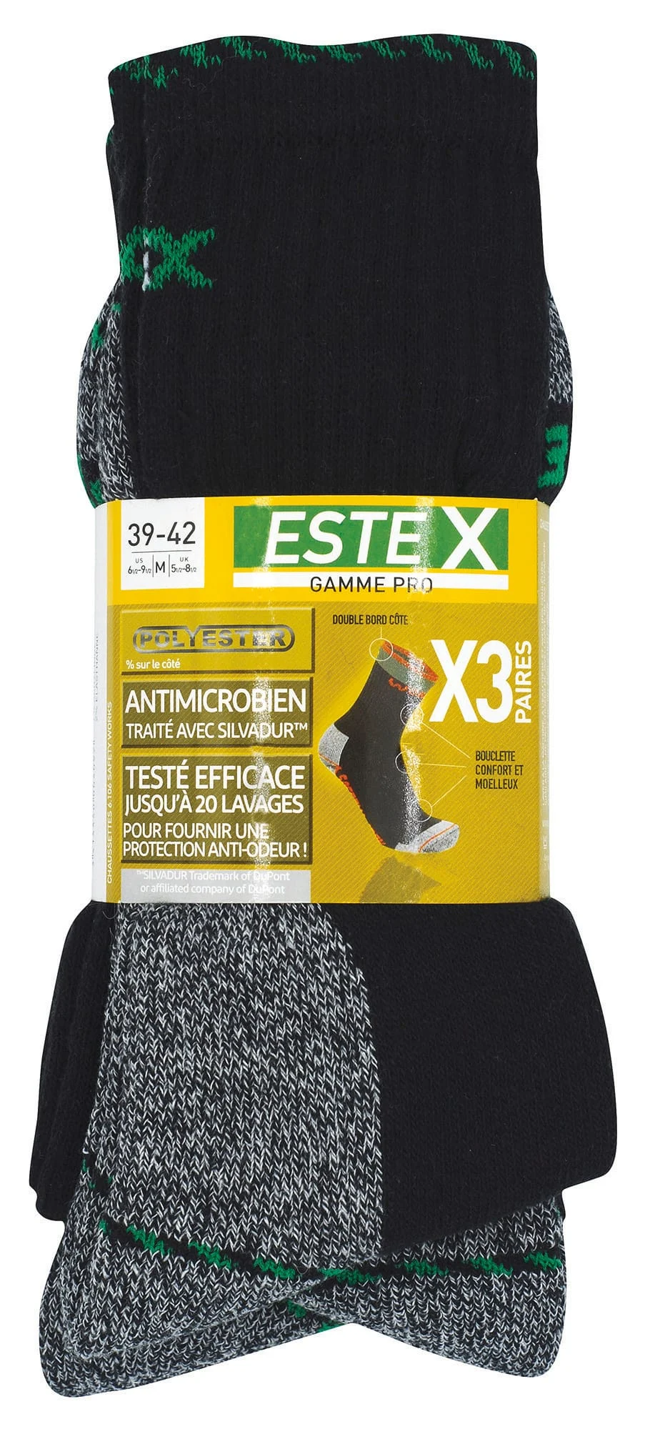 ES6106 - Lot de 3 paires de chaussettes SAFETY WORK – Image 2