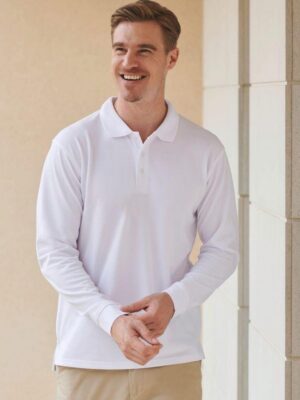 H478 - Polo Cool Plus Manches longues Unisexe