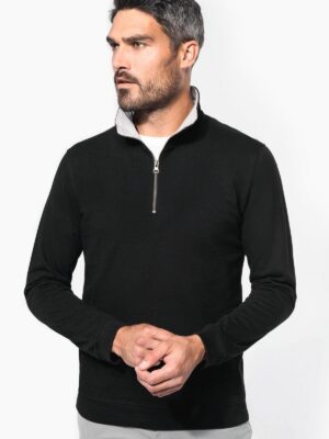 K206 - Trucker > sweat-shirt piqué col zippé homme