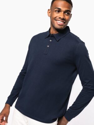 K264 - Polo jersey manches longues homme