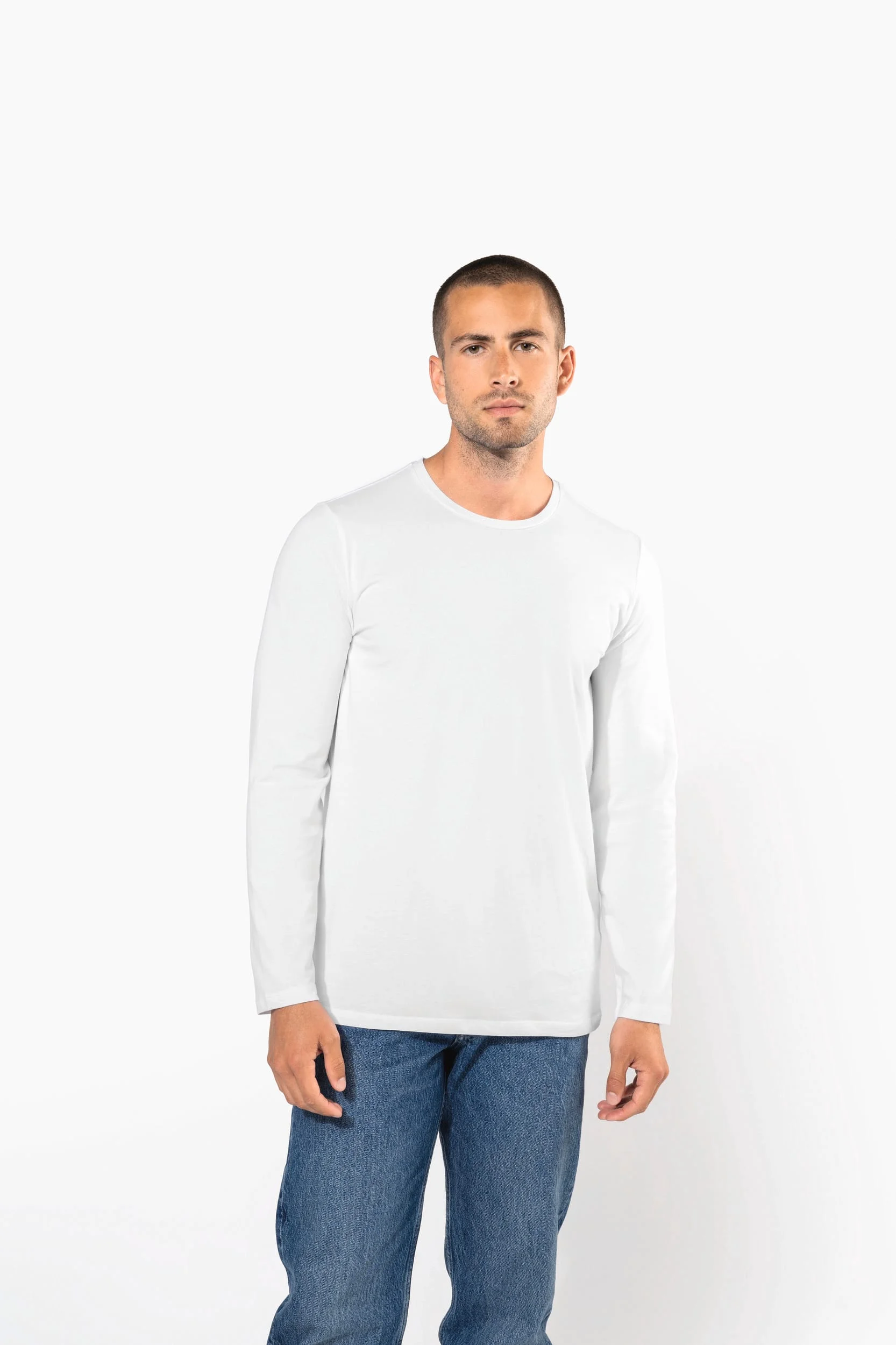 K3016 - T-shirt col rond manches longues homme
