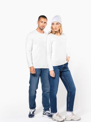 K3017 - T-shirt col rond manches longues femme