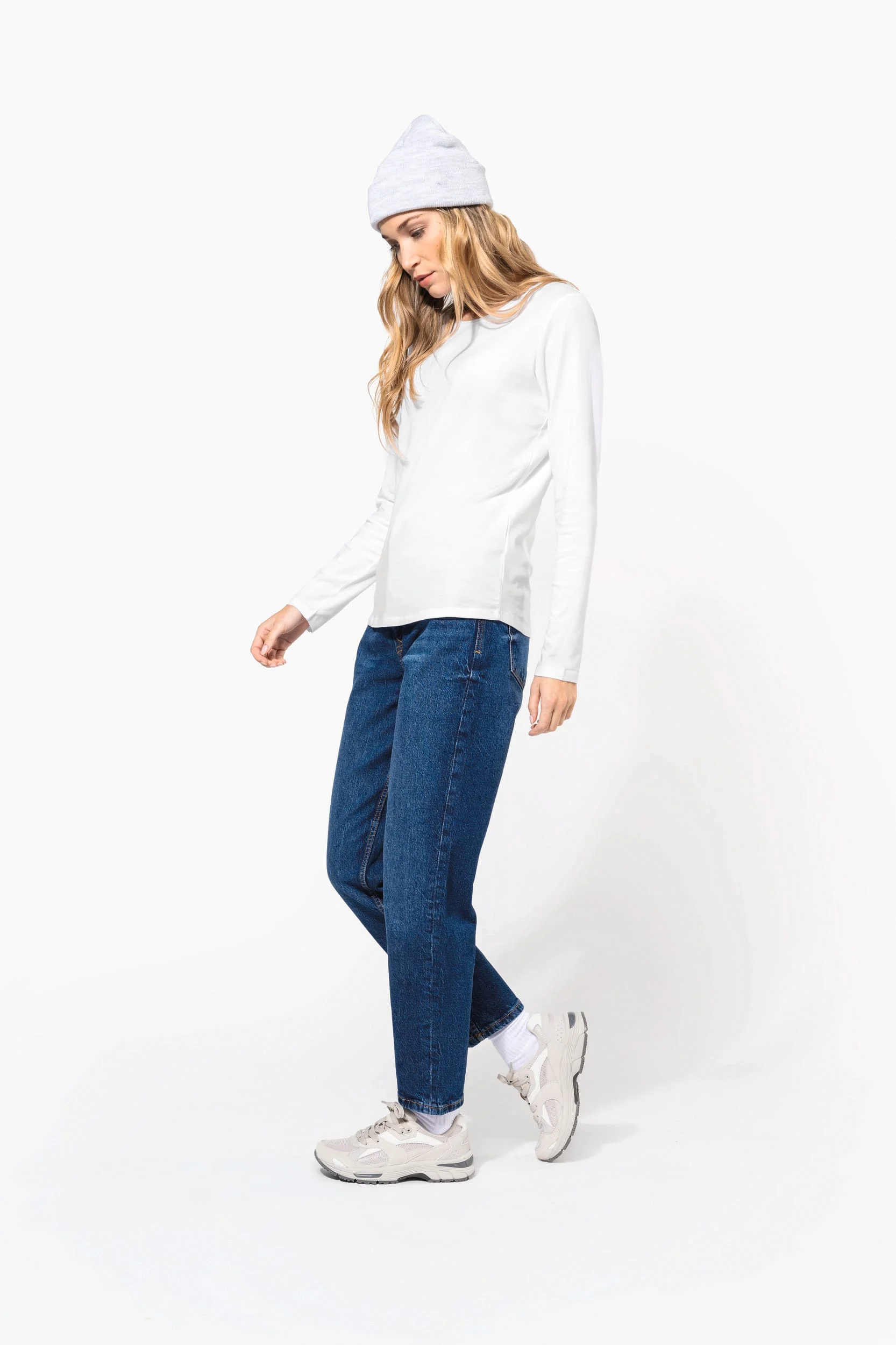 K3017 - T-shirt col rond manches longues femme – Image 4