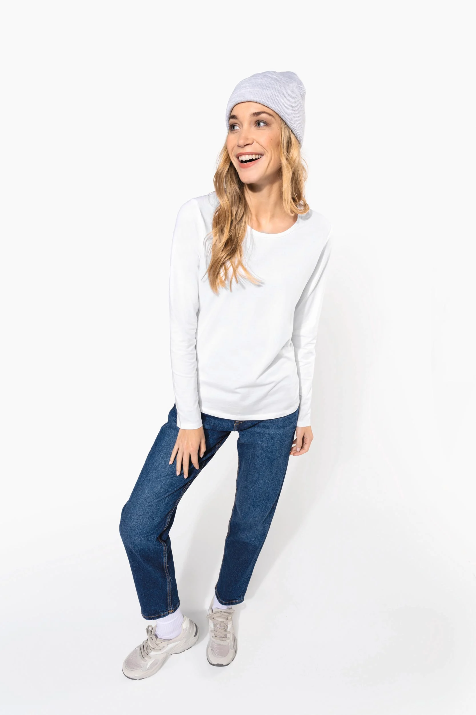 K3017 - T-shirt col rond manches longues femme – Image 5