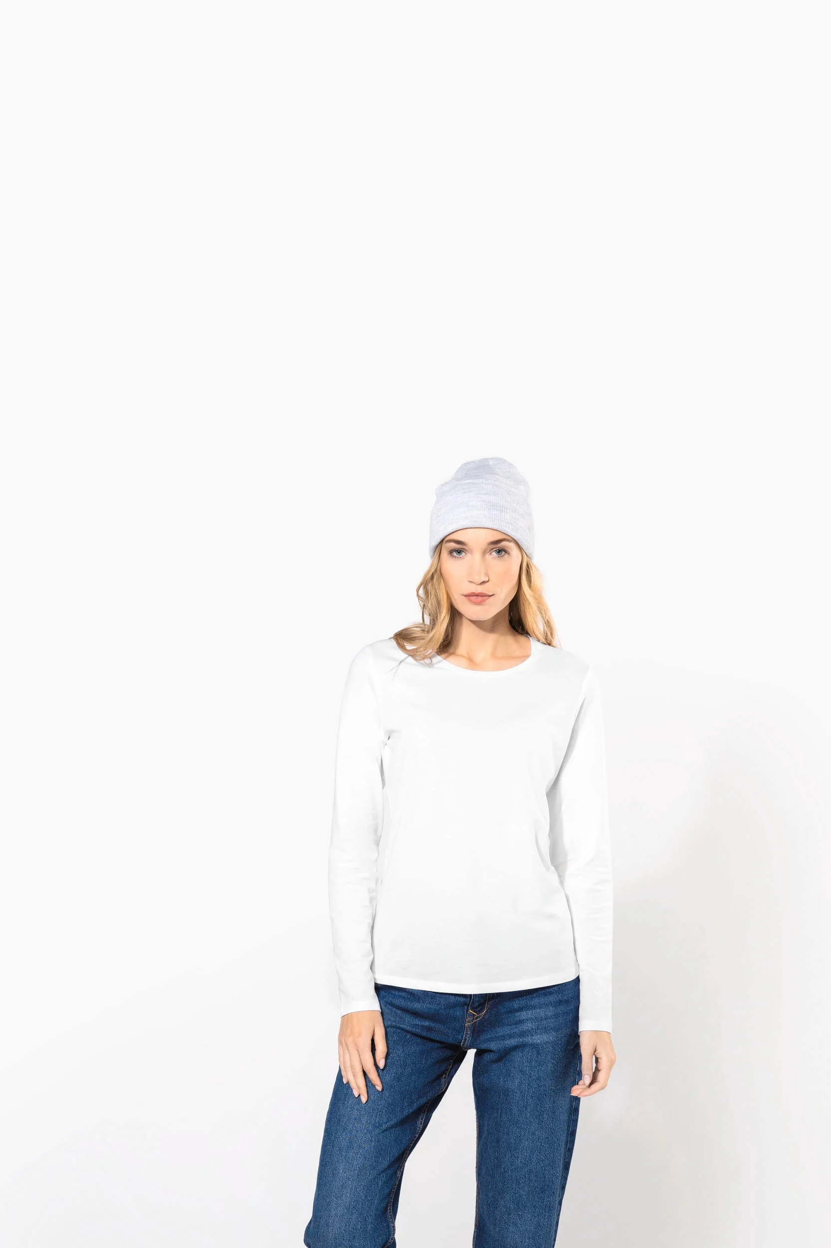 K3017 - T-shirt col rond manches longues femme – Image 8