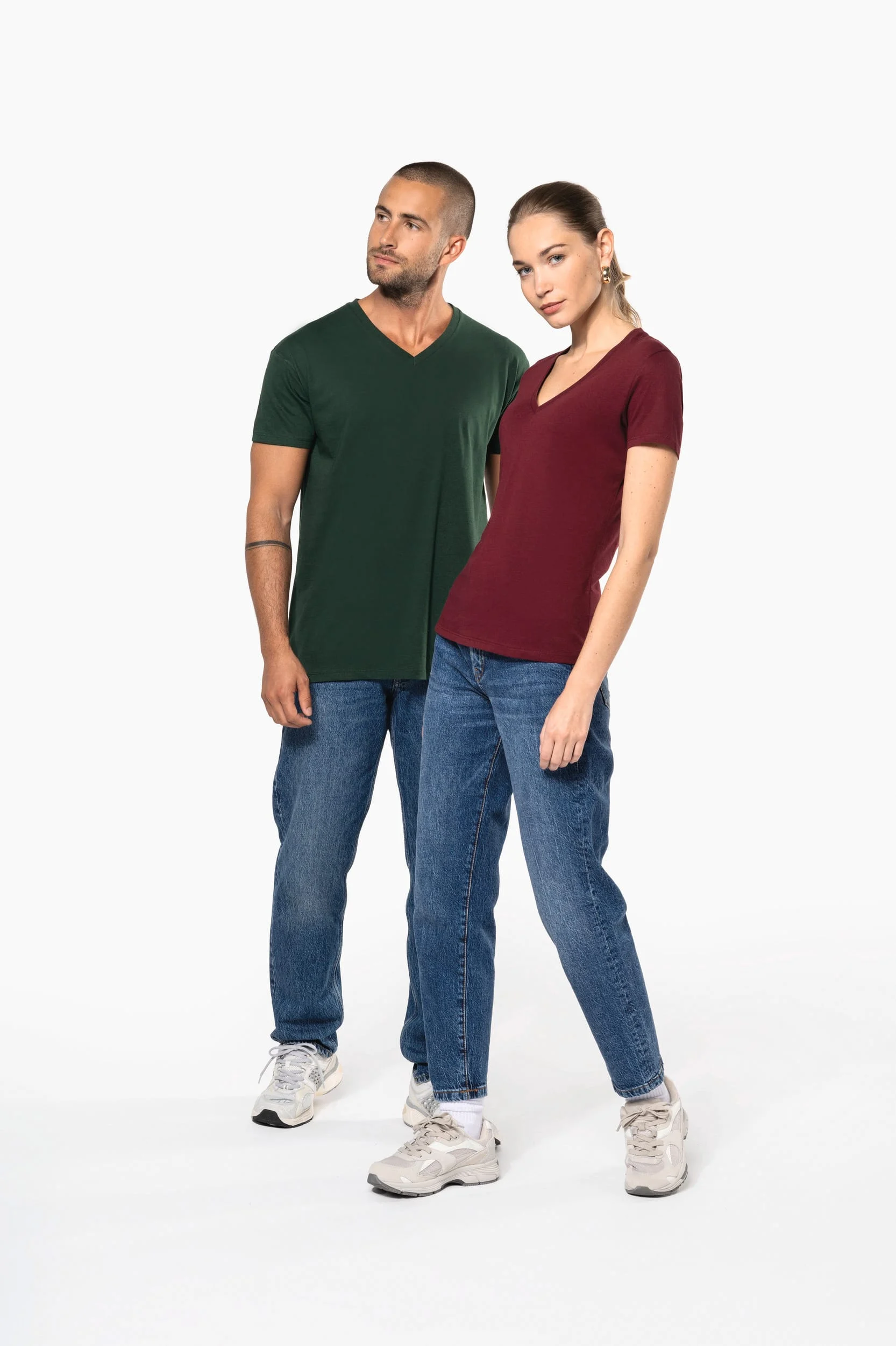 K3028IC - T-shirt Bio150 IC col V homme – Image 9