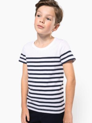 K3035 - T-shirt marin col rond Bio enfant