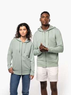 K4008 - Sweat-shirt french terry écoresponsable zippé à capuche unisexe