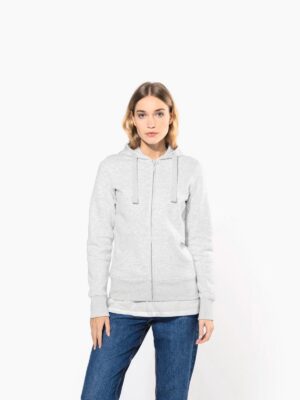 K464 - Sweat-shirt zippé capuche femme