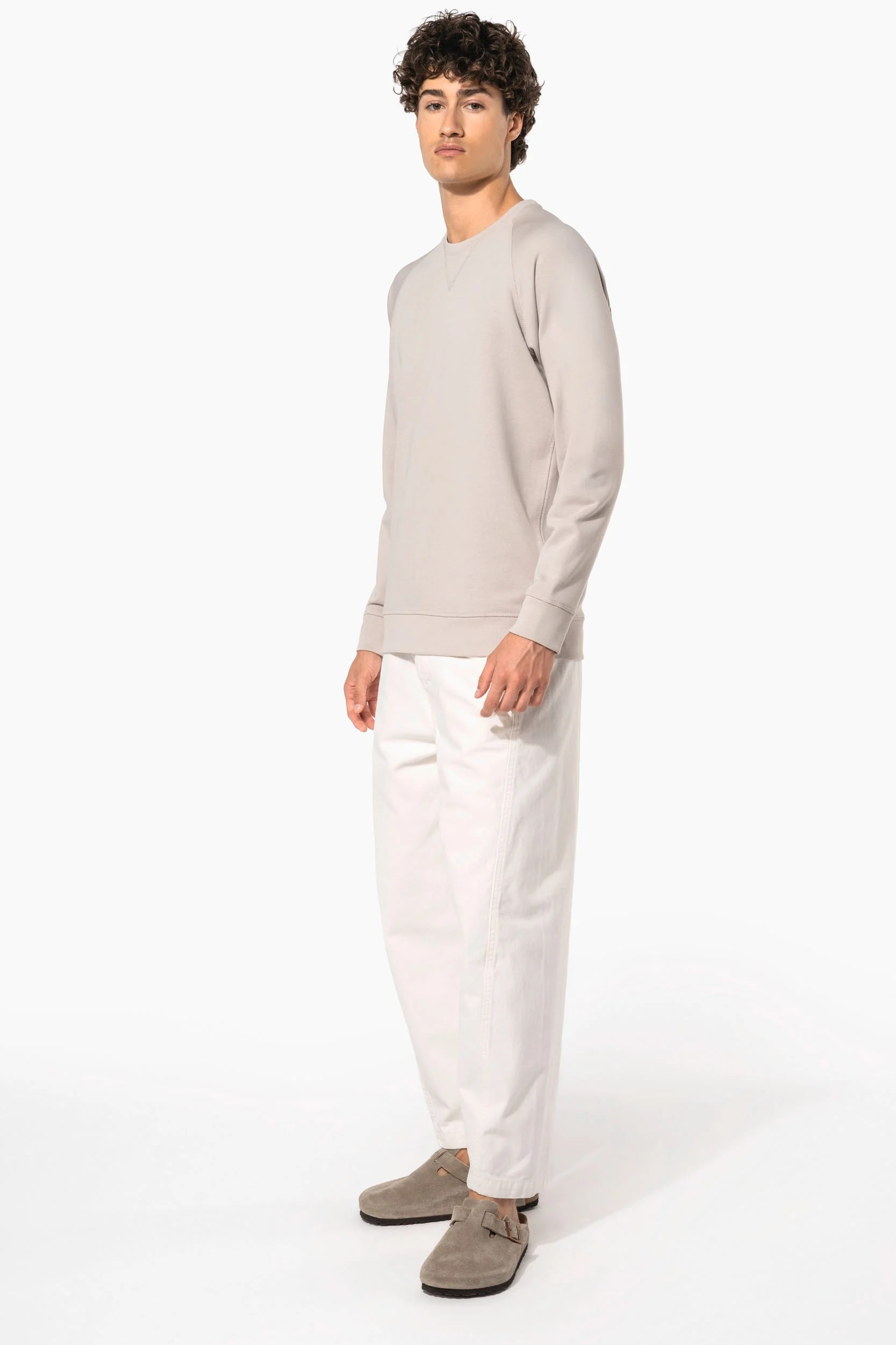 K480 - Sweat-shirt Bio col rond manches raglan homme – Image 7