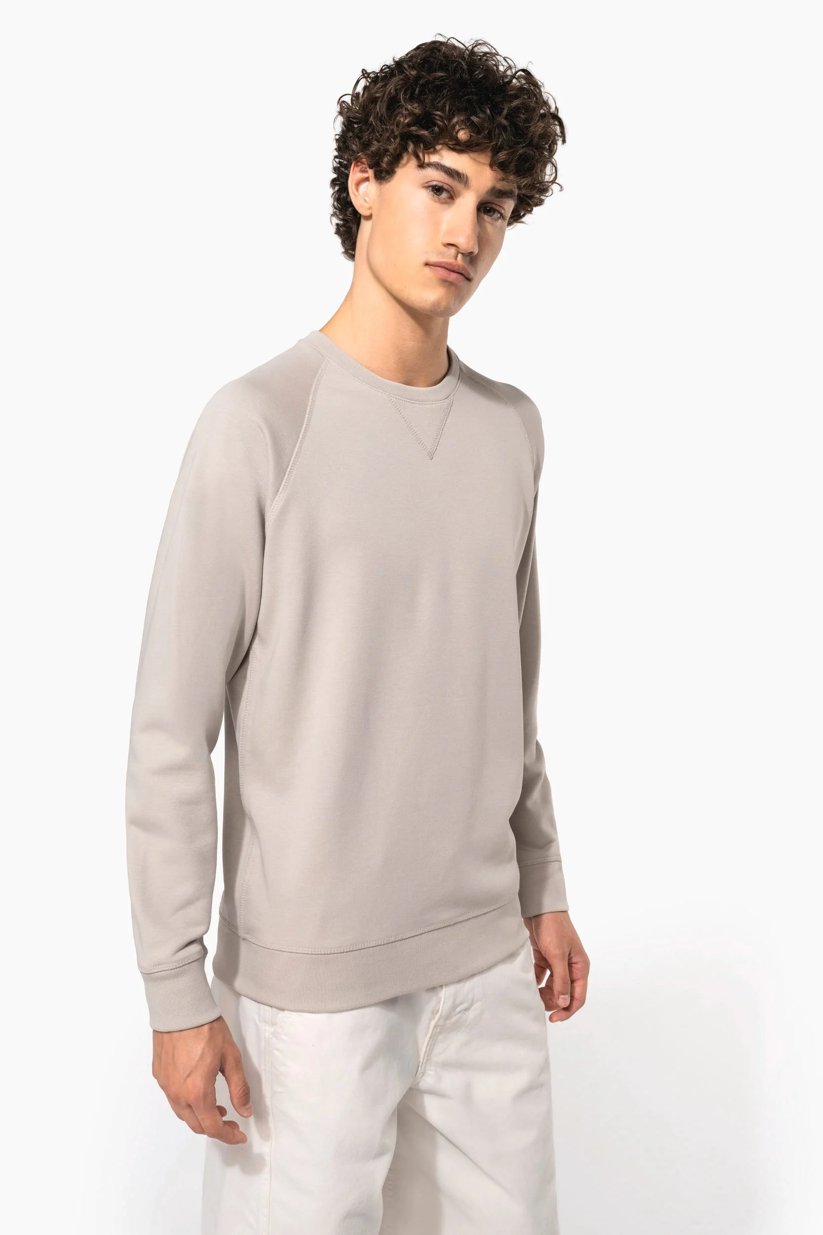 K480 - Sweat-shirt Bio col rond manches raglan homme – Image 11
