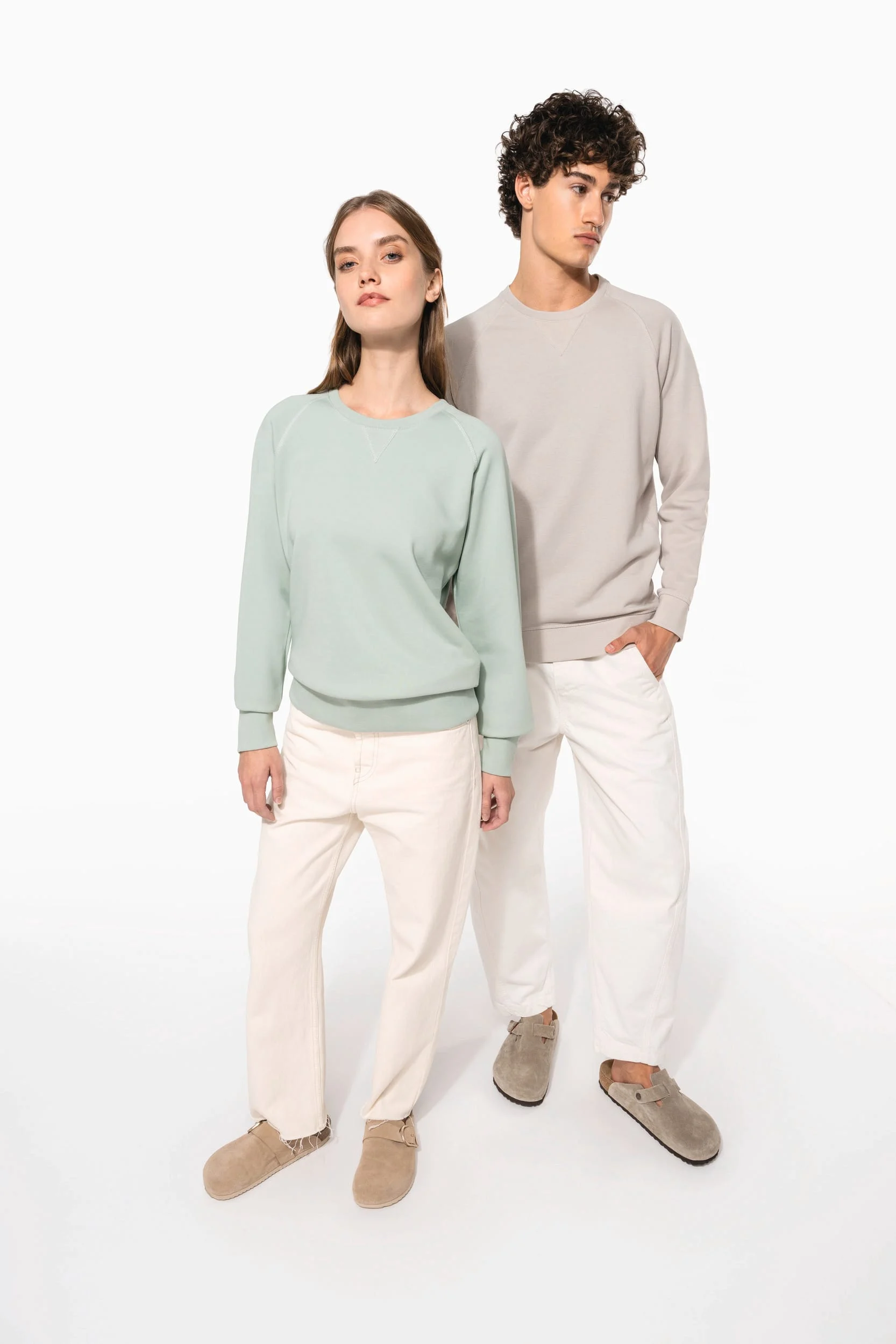 K480 - Sweat-shirt Bio col rond manches raglan homme – Image 8