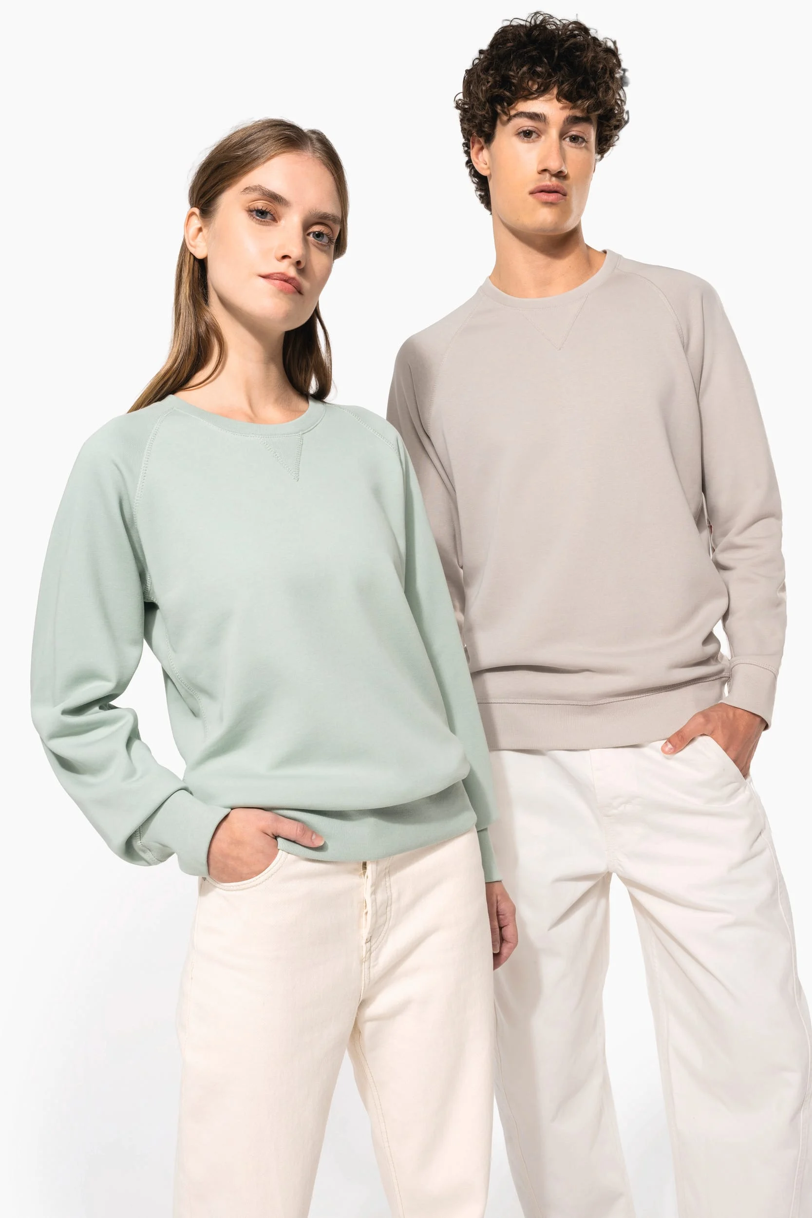 K480 - Sweat-shirt Bio col rond manches raglan homme – Image 9