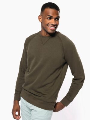 K480 - Sweat-shirt Bio col rond manches raglan homme