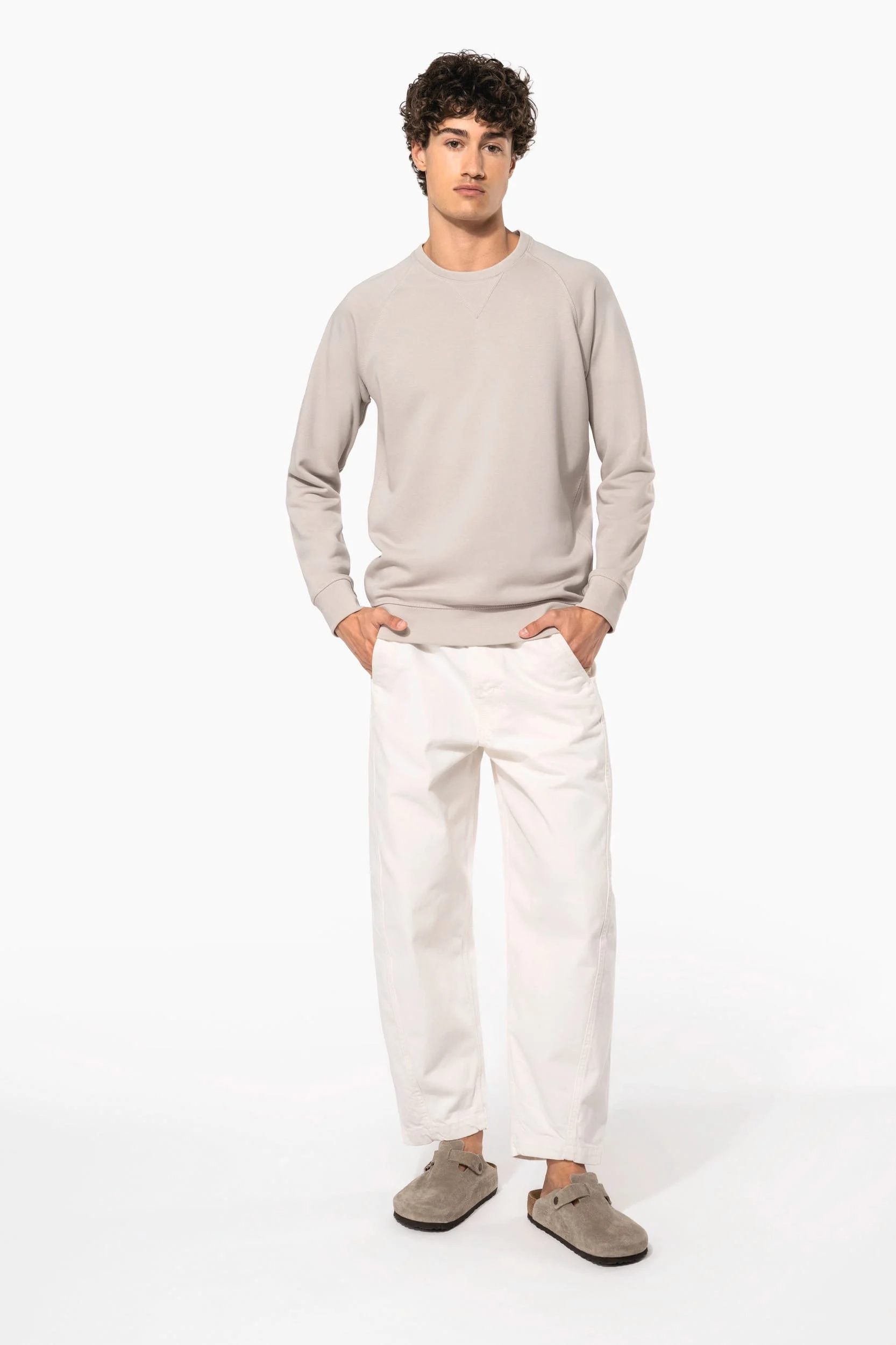 K480 - Sweat-shirt Bio col rond manches raglan homme – Image 12