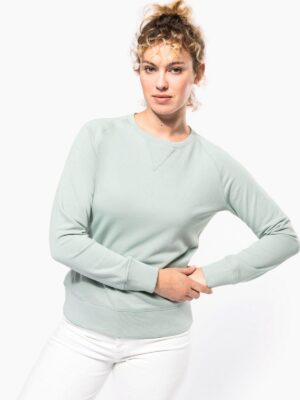 K481 - Sweat-shirt Bio col rond manches raglan femme