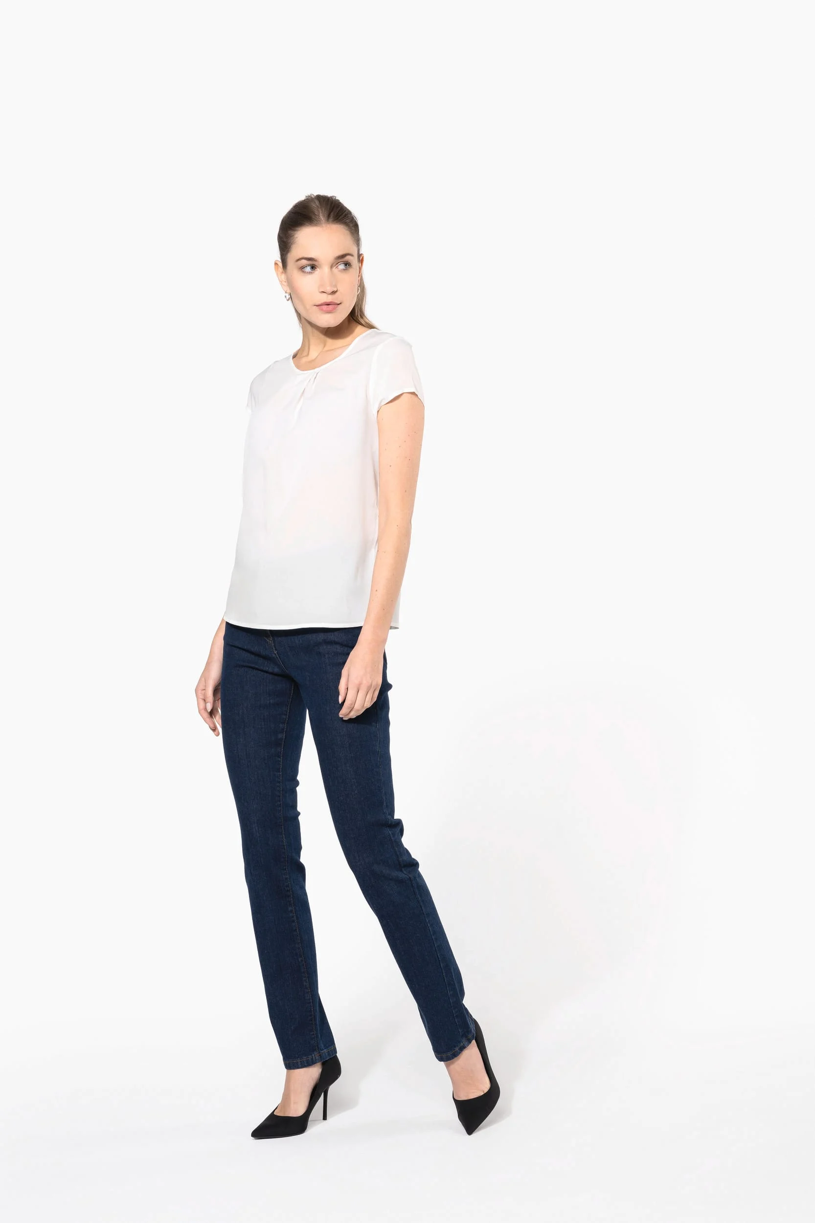 K5002 - Blouse crêpe manches courtes femme – Image 6
