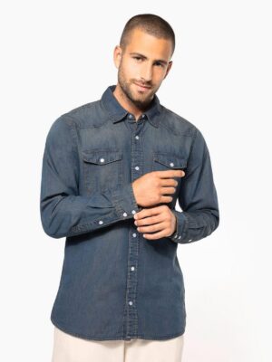 K519 - Chemise denim manches longues