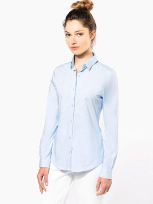 K530 - Chemise coton / élasthanne manches longues femme