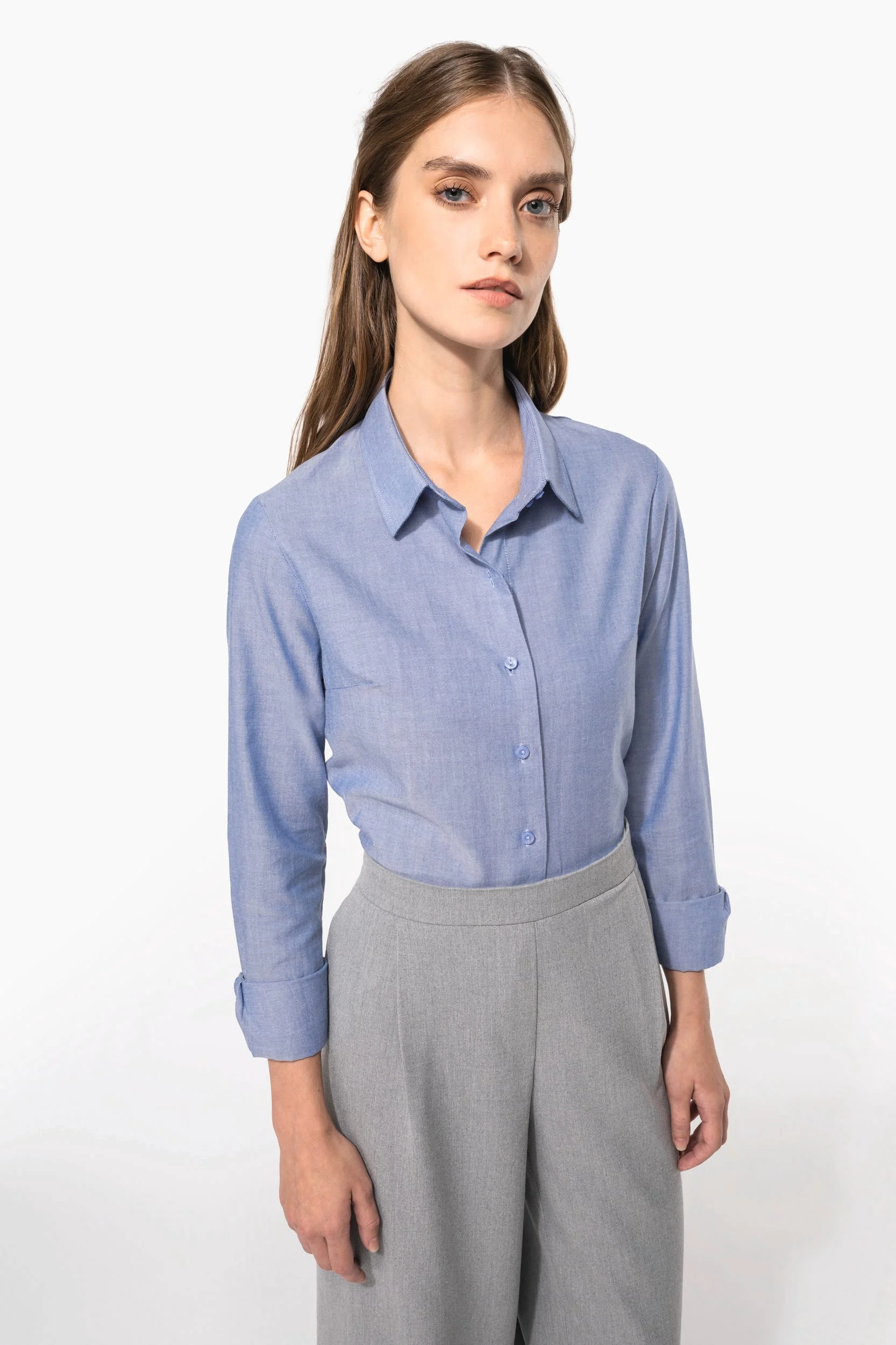 K534 - Chemise Oxford manches longues femme