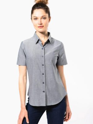 K536 - Chemise Oxford manches courtes femme