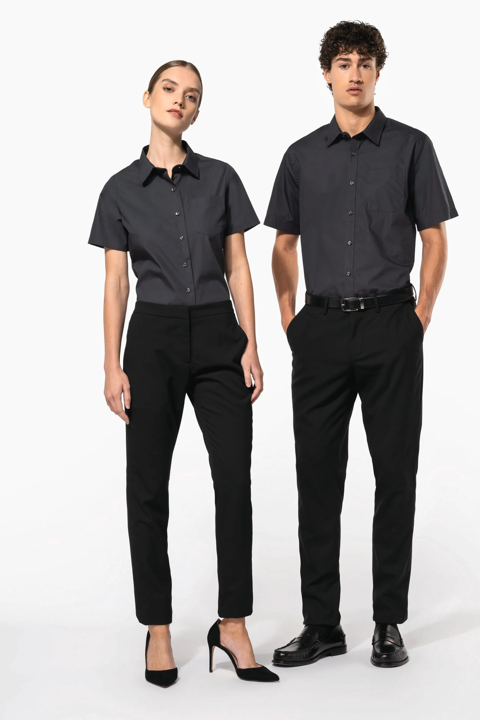 K544 - Chemise popeline manches courtes femme – Image 11