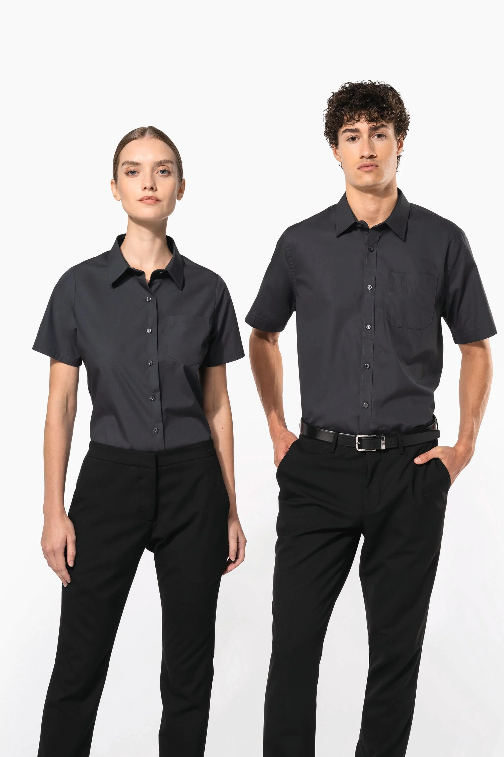 K544 - Chemise popeline manches courtes femme – Image 10