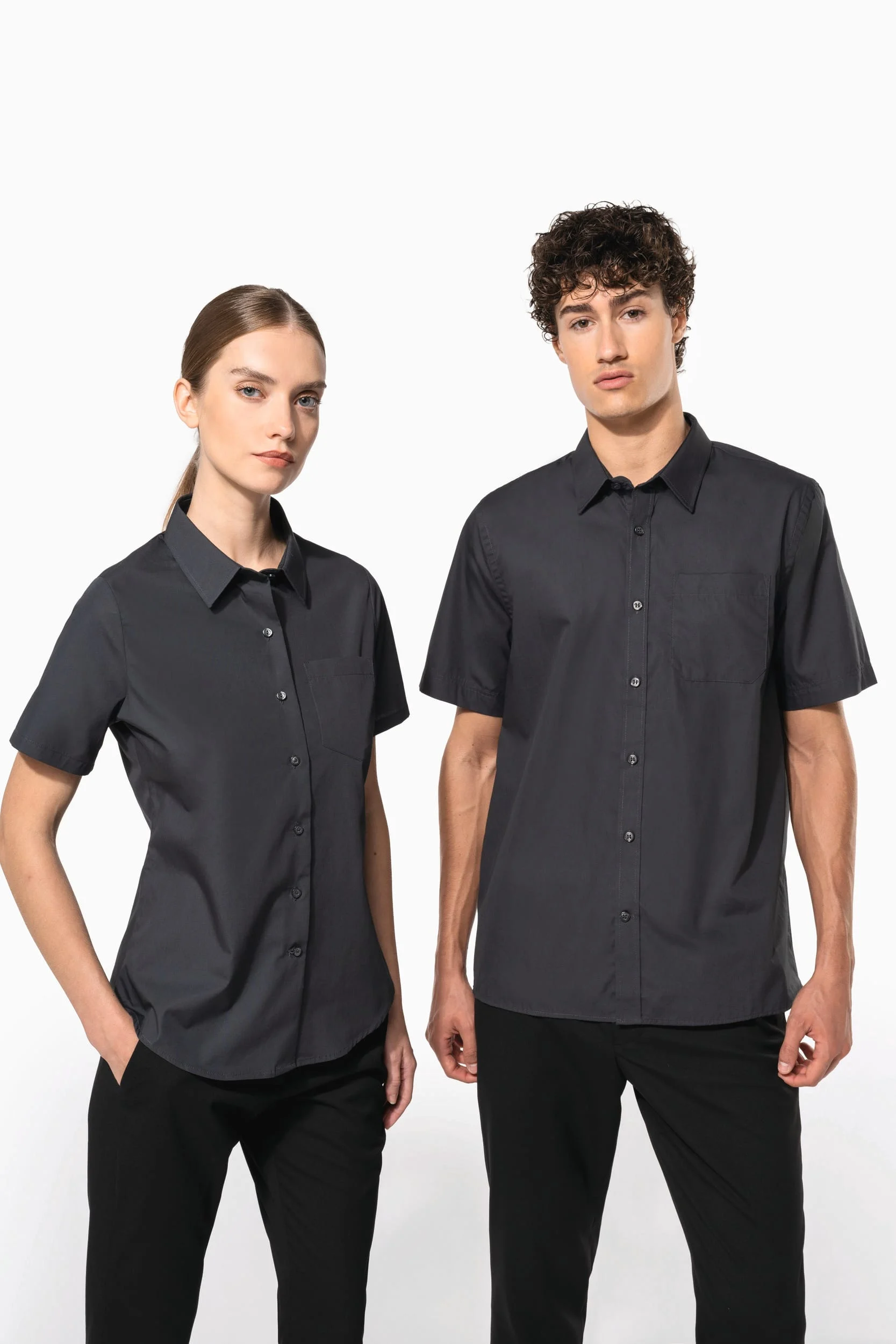 K544 - Chemise popeline manches courtes femme – Image 9