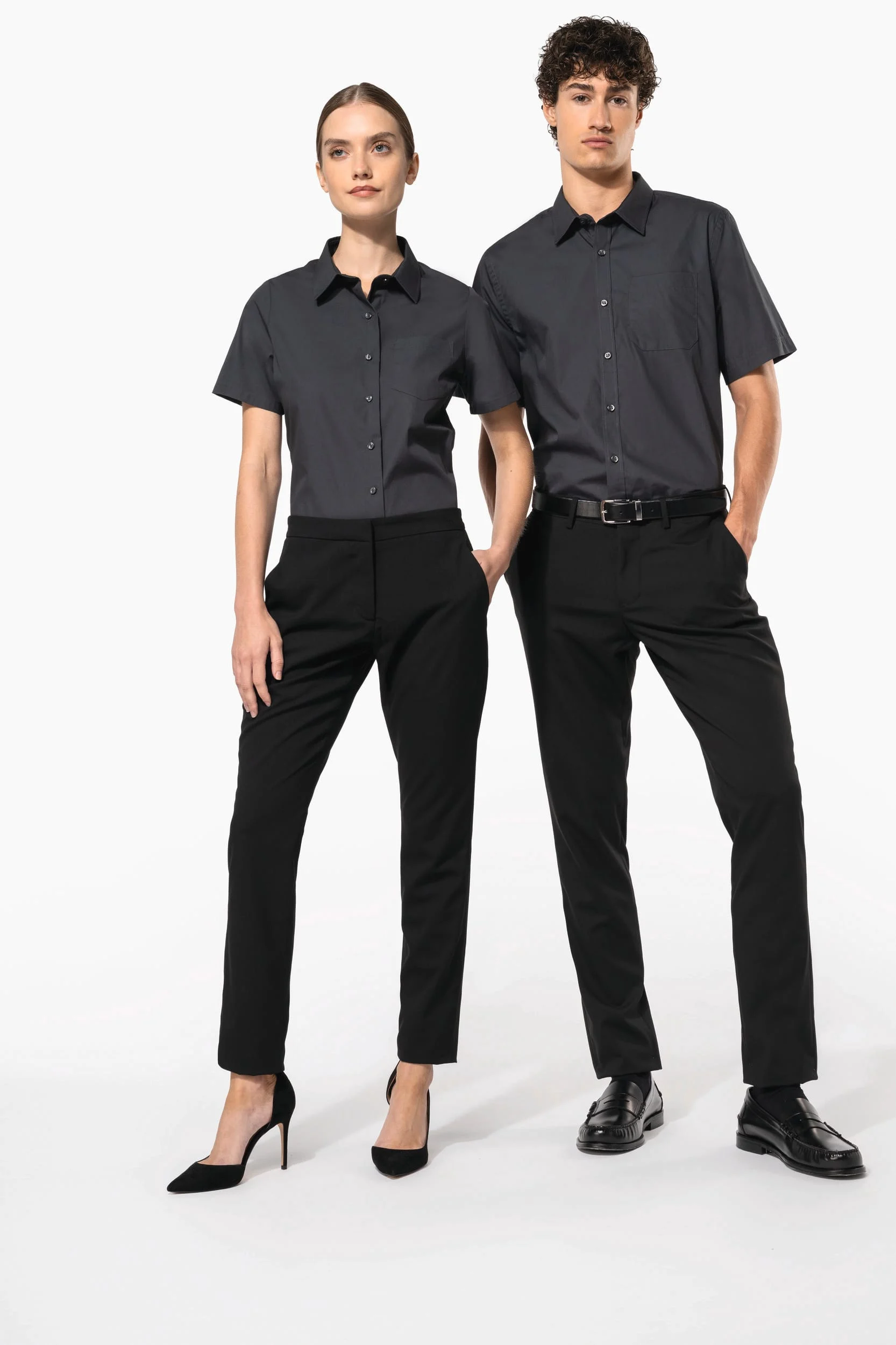 K544 - Chemise popeline manches courtes femme – Image 8