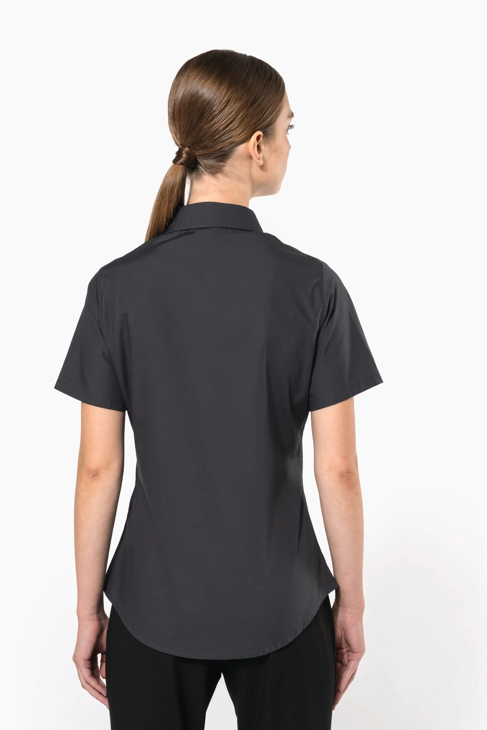 K544 - Chemise popeline manches courtes femme – Image 3