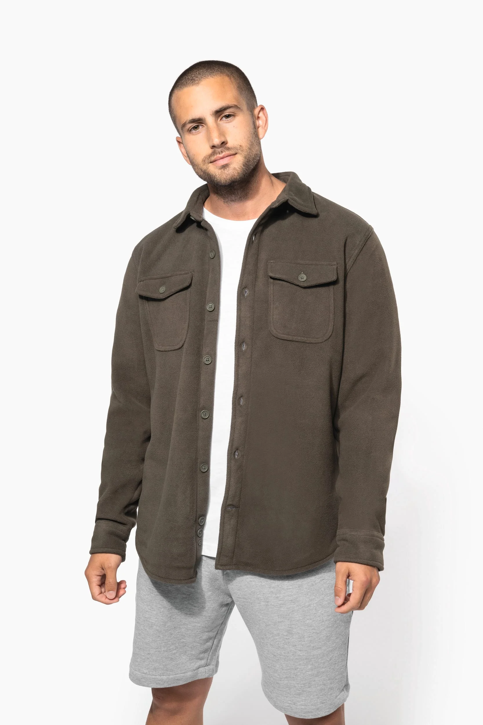 K582 - Surchemise polaire doublée sherpa polaire homme