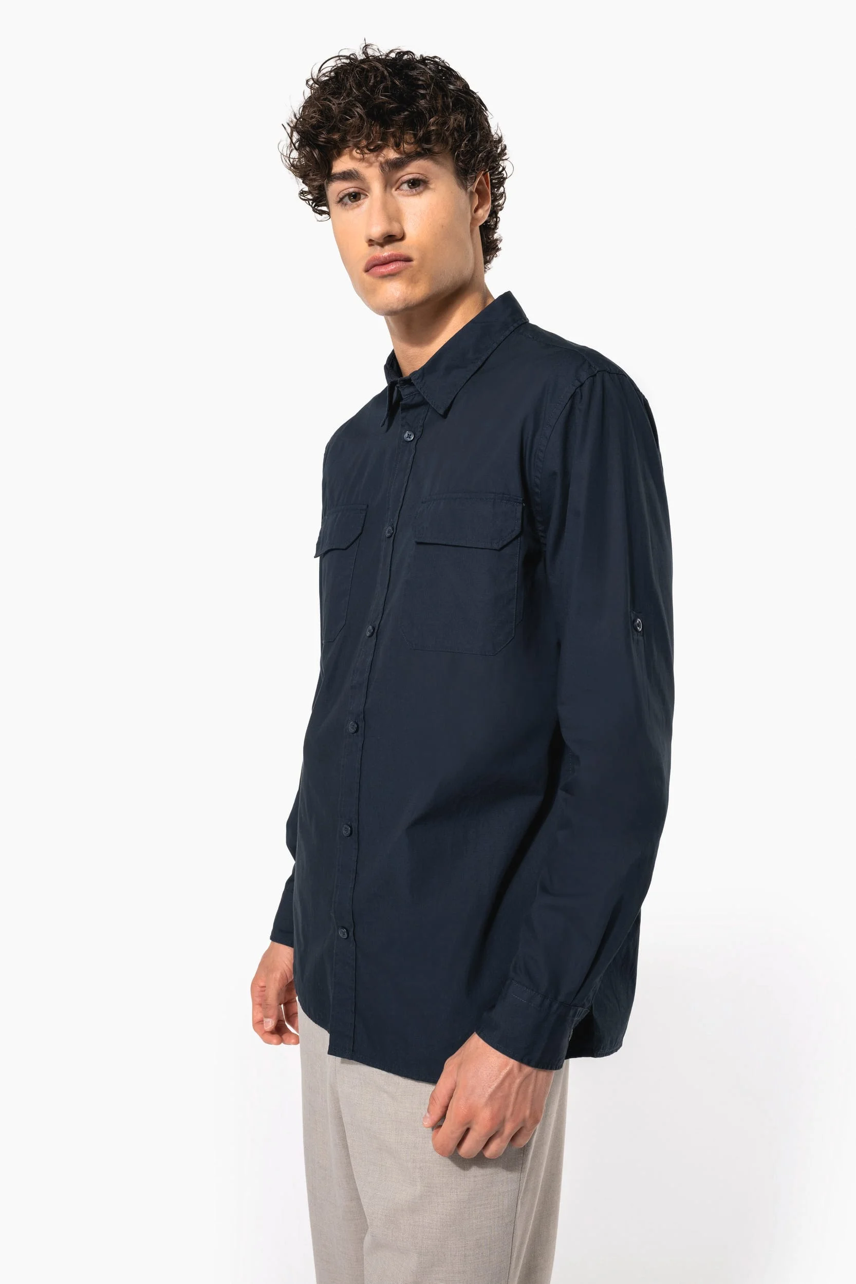 K590 - Chemise safari manches longues homme