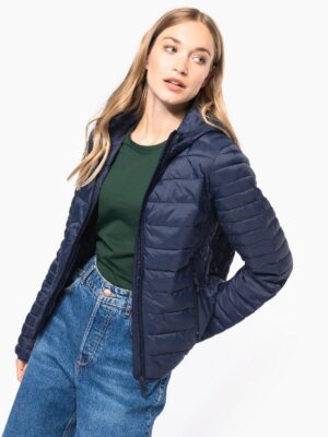 K6111 - Doudoune légère capuche femme