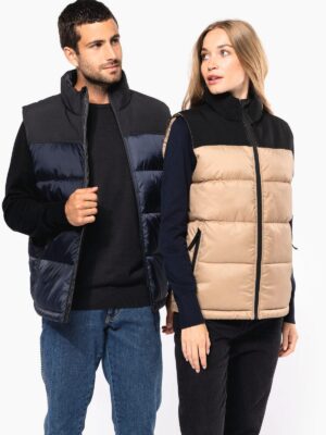 K6162 - Bodywarmer matelassé bi-ton unisexe