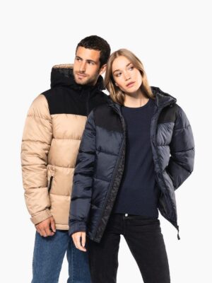 K6163 - Parka matelassée à capuche bi-ton unisexe