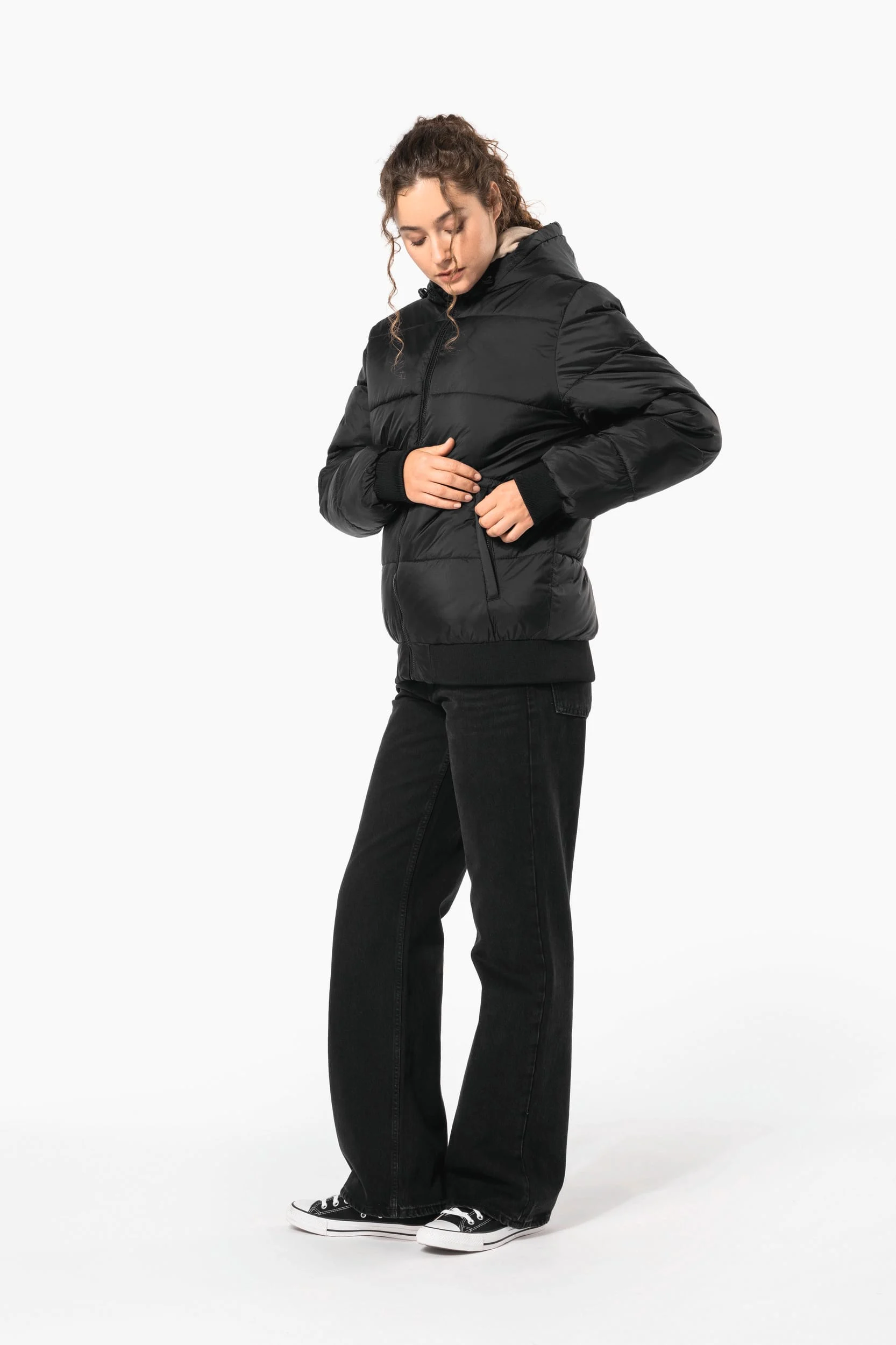 K6166 - Veste unisexe ripstop recyclée à capuche – Image 16