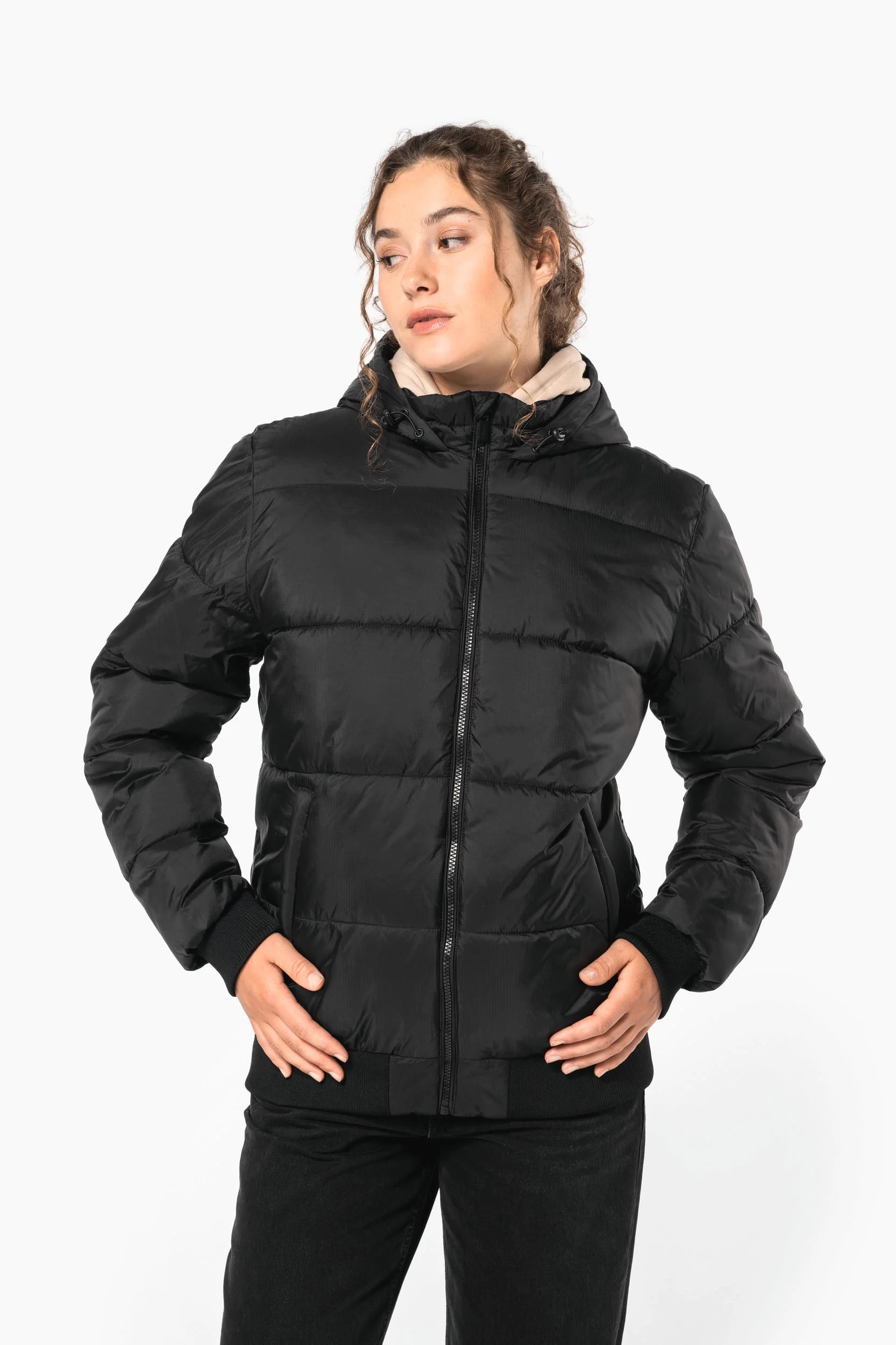 K6166 - Veste unisexe ripstop recyclée à capuche – Image 15