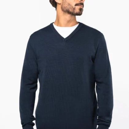K980 - Pull col en V écoresponsable homme