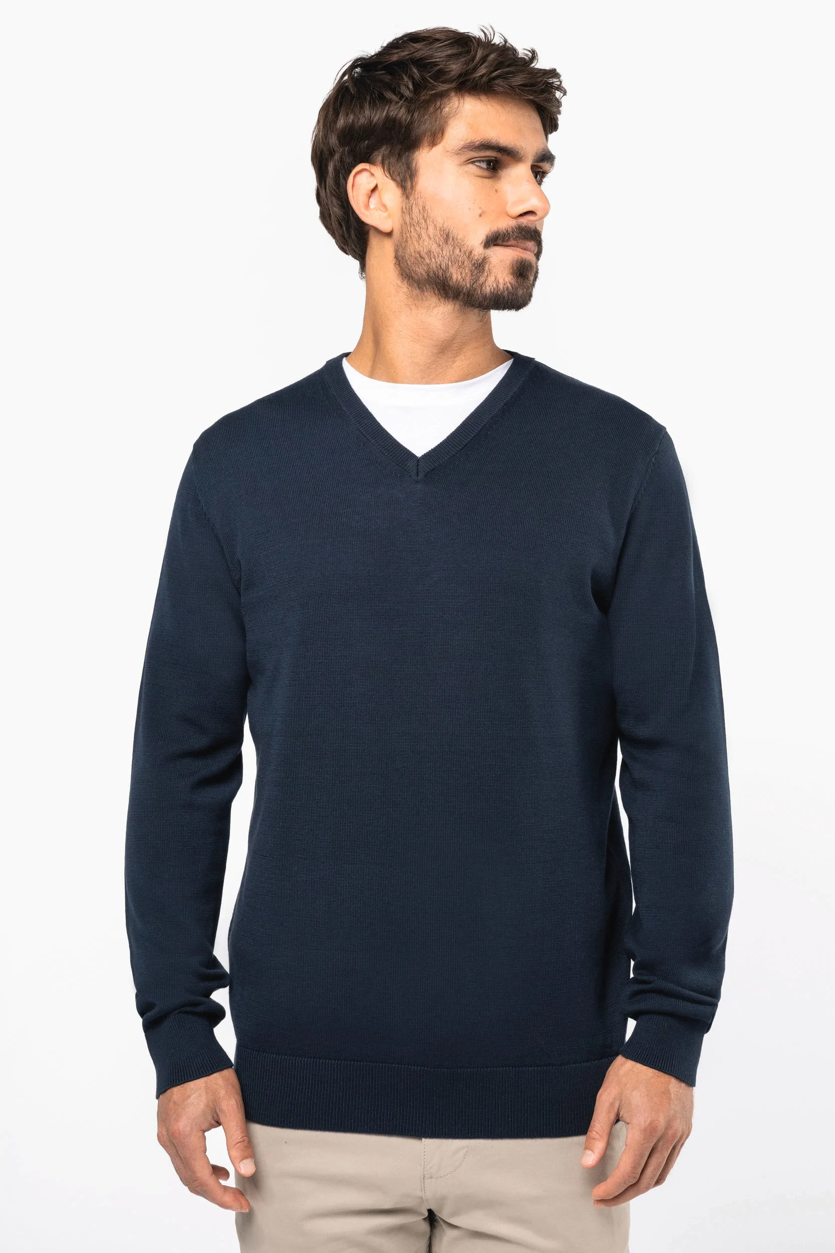 K980 - Pull col en V écoresponsable homme