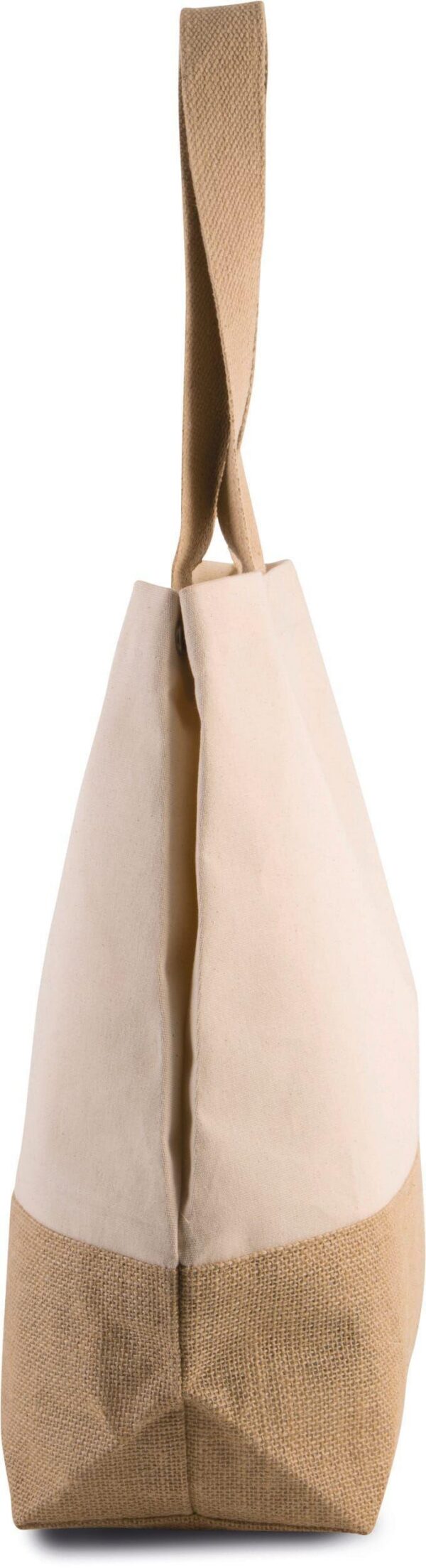 KI0235 - Sac shopping en toiles de coton et jute – Image 3