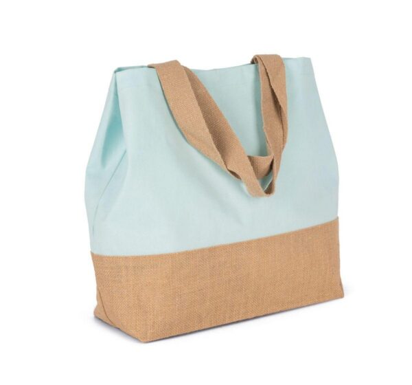KI0235 - Sac shopping en toiles de coton et jute – Image 6
