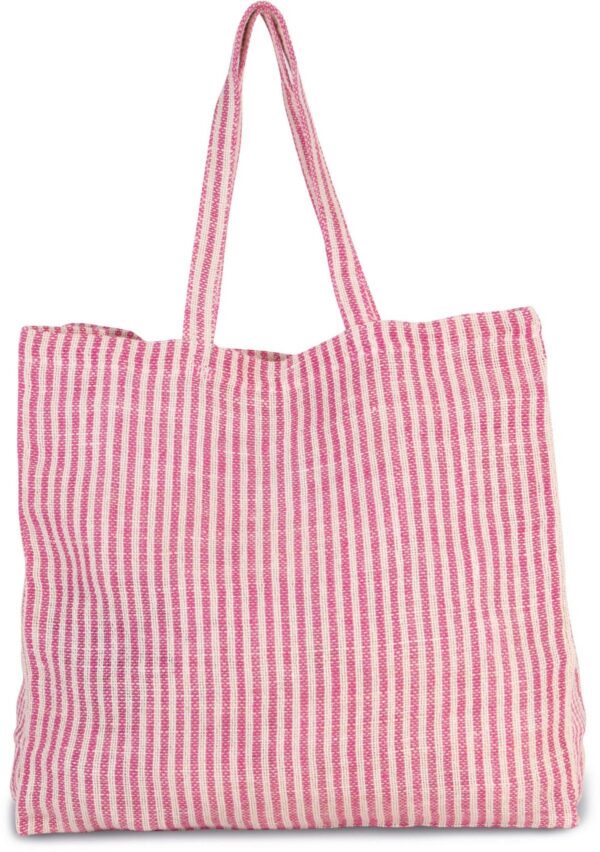 KI0236 - Sac shopping à rayures en juco