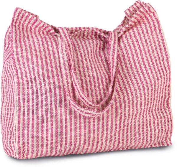 KI0236 - Sac shopping à rayures en juco – Image 2